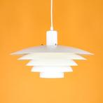 Hanglamp E.S. Horn, witte meerlaagse lamp, deens design, Minder dan 50 cm, Gebruikt, Ophalen of Verzenden, Metaal