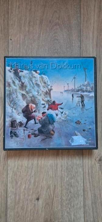 Marius van Dokkum legpuzzel Ijspret 1000 stukjes beschikbaar voor biedingen