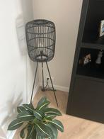 Vloerlamp rotan zwart, Ophalen, Zo goed als nieuw