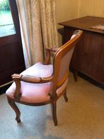 2 Antieke stoel met roze bekleding, Ophalen, Gebruikt, Eén, Rood