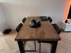 Mango Eetkamertafel met Stalen Poten 180x100, Huis en Inrichting, Tafels | Eettafels, Ophalen, Gebruikt, 50 tot 100 cm, 150 tot 200 cm