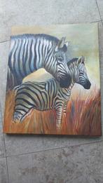 Mooi Zebra schilderij op canvas!, Ophalen, Zo goed als nieuw, Schilderij