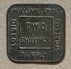 Engeland, 2 shillings token. Williams Bros, Ophalen of Verzenden, Overige materialen, Buitenland