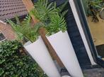 2x hoge witte plantenbak 115 cm hoog, Tuin en Terras, Ophalen, Kunststof, 40 cm of meer, Rond