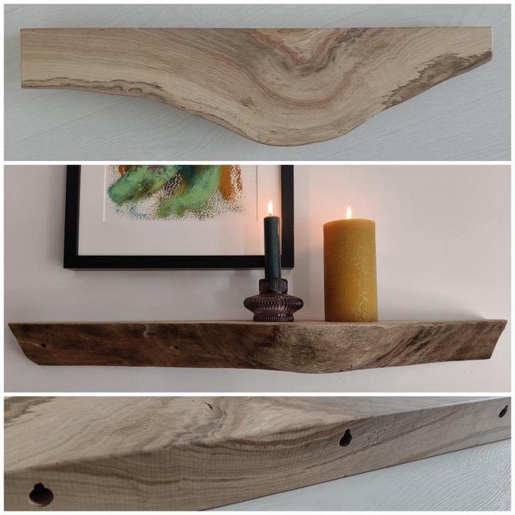 Zwevende wandplank - decoratief schap beuken 66 cm #88, Huis en Inrichting, Woonaccessoires | Wandplanken en Boekenplanken, Nieuw