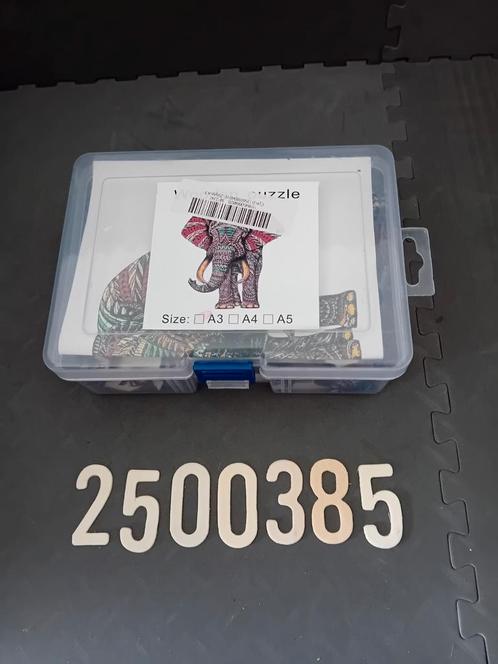 Houten puzzel Olifant - A3 formaat, Hobby en Vrije tijd, Denksport en Puzzels, Gebruikt, Legpuzzel, Minder dan 500 stukjes, Ophalen of Verzenden