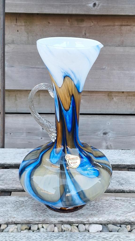 Prachtige crystal glazen Joska opaline vaas., Antiek en Kunst, Curiosa en Brocante, Ophalen of Verzenden