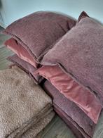 10 kussens + 4 plaids, Huis en Inrichting, Ophalen, Zo goed als nieuw, Roze, Vierkant