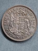 Engeland 1 Crown 1937 George VI (Kroning) - Zilver, Verzenden, Overige landen, Losse munt, Zilver