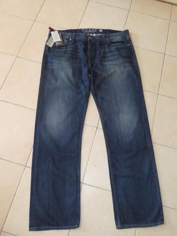 NIEUW Guess jeans W 42 = 2 XL HEREN blauw model Lincoln beschikbaar voor biedingen