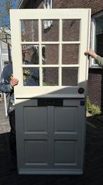 Mooie hardhouten voordeur, Doe-het-zelf en Verbouw, Deuren en Horren, 80 tot 100 cm, Zo goed als nieuw, Hout, Buitendeur