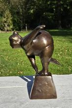 DIKKE DAME / bronzen beeld / gebogen, Ophalen of Verzenden