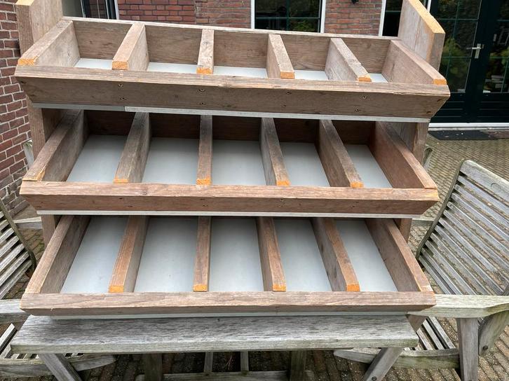 Steigerhouten bakken - Snoepbak/Sorteerbak, Huis en Inrichting, Kasten | Stellingkasten, Gebruikt, Ophalen