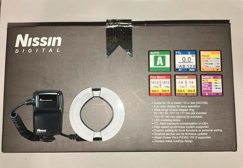 Nissin MF18 Macro Flash voor Canon, Audio, Tv en Foto, Fotografie | Flitsers, Zo goed als nieuw, Canon, Ophalen of Verzenden