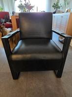 Stijlvolle leren stoel, Ophalen, Gebruikt, Minder dan 75 cm, Metaal