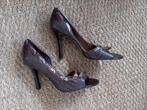 River Island 39 peeptoe als nieuw donkerbruine hoge halken, Bruin, River Island, Ophalen of Verzenden, Zo goed als nieuw