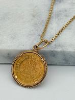 14 karaat goud ketting met 5 gulden munt nieuw, Nieuw, Ophalen of Verzenden, Nvt, Nvt