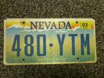 Kentekenplaat licenseplate Nevada no. 3 USA, Verzenden, Gebruikt, Auto's