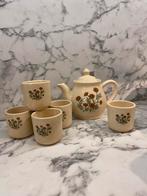 Kerst cadeautip: vintage crème theeservies setje klaproos, Ophalen of Verzenden