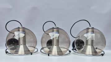 Vintage wandlamp - Raak set van 3 globes - Jaren 60 beschikbaar voor biedingen