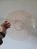 roze persglas taartschaal Walther & Söhne, Schaal, Rond, Ophalen of Verzenden, Glas