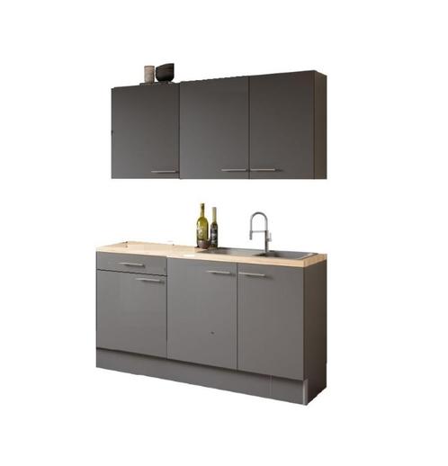 keuken voorraad direct leverbaar antraciet klein compact, Huis en Inrichting, Keuken | Complete keukens, Nieuw, Enkelwandige keuken