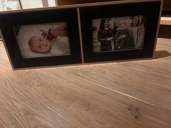 Nieuwe houten fotolijst - Dubbel, Audio, Tv en Foto, Fotografie | Fotolijsten, Nieuw, Ophalen