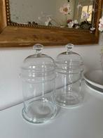 Mooi!! Deze 2 glazen voorraad potten met mooie deksel, Huis en Inrichting, Woonaccessoires | Overige, Ophalen, Zo goed als nieuw