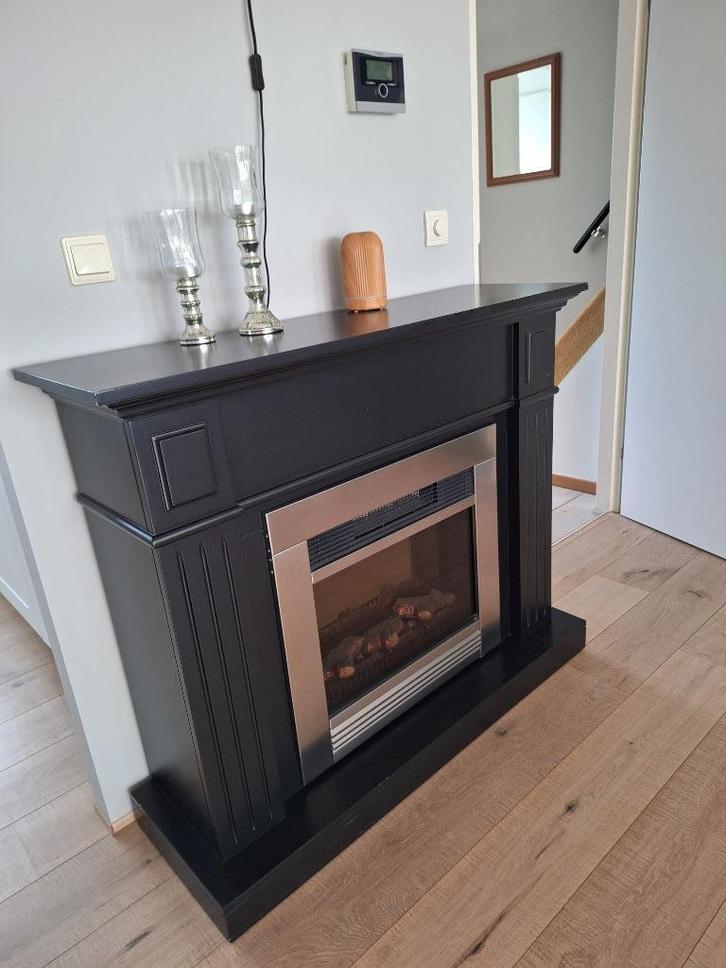 Open haard met ombouw, Huis en Inrichting, Haarden, Gebruikt, Elektrische haard, Ophalen
