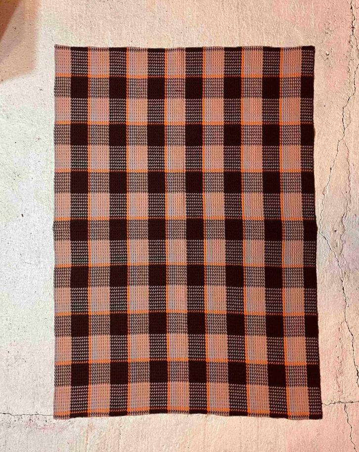 Retro Grand Foulard 210/150, Huis en Inrichting, Stoffering | Tapijten en Kleden, Gebruikt, 200 cm of meer, 150 tot 200 cm, Rechthoekig