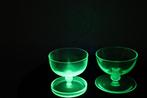 Art Deco Uranium glas c.q. Annagroen glas, Antiek en Kunst, Antiek | Glas en Kristal, Ophalen of Verzenden