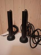 Set van 2 zwarte Abo Randers hanglampjes. Denemarken., Huis en Inrichting, Lampen | Hanglampen, Ophalen of Verzenden, Zo goed als nieuw