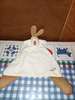 Kruidvat konijn knuffeldoekje wit met bruin, Ophalen of Verzenden, Zo goed als nieuw, Konijn