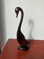 VINTAGE houten zwaan (zwaar hout) (40 cm hoog), Antiek en Kunst, Ophalen of Verzenden