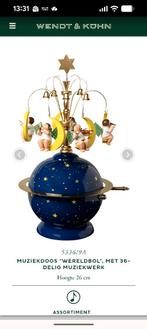 Handgemaakte muziekdoos Wereldbol met Engelen - Wendt & Kühn, Ophalen of Verzenden