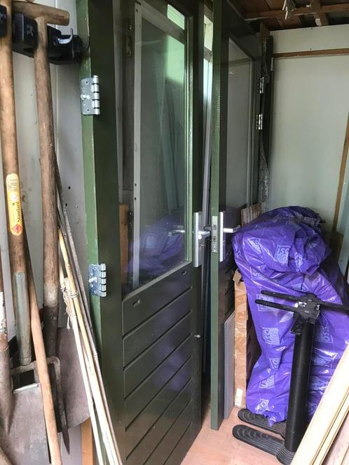Twee keukendeuren te koop, Doe-het-zelf en Verbouw, Kozijnen en Schuifpuien, Zo goed als nieuw, Overige typen, Hout, Inclusief glas