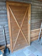 Houten Tuinpoort / Schuurdeur, Ophalen, Gebruikt, 80 tot 100 cm, Buitendeur