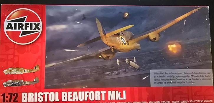 Airfix 1/72 Bristol Beaufort MK.1 incl. CMK & Eduard set, Hobby en Vrije tijd, Modelbouw | Vliegtuigen en Helikopters, Nieuw, 1:72 tot 1:144