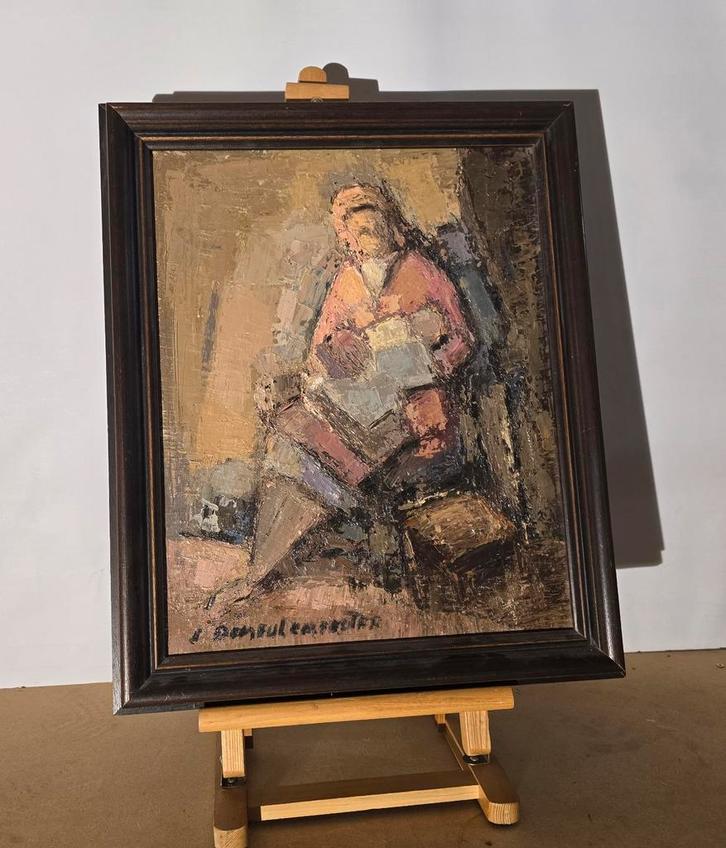 Gesigneerd Olieverfschilderij, Antiek en Kunst, Kunst | Schilderijen | Klassiek, Ophalen of Verzenden