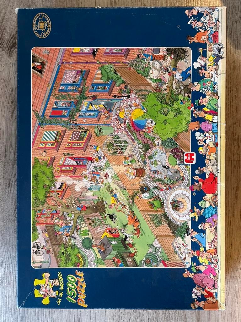 Jan van Haasteren puzzel de buren 1500 stukjes, Ophalen of Verzenden, 500 t/m 1500 stukjes, Zo goed als nieuw