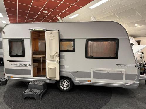 LMC MÜNSTERLAND 400 D VASTBED ZITJE LUIFEL 886 KG S, Caravans en Kamperen, Caravans, Bedrijf, tot en met 4, 750 - 1000 kg, Standaardzit