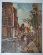 Hendrik van der Burgh 1769-1858 olieverf op doek.Delft.Gesig, Antiek en Kunst, Kunst | Schilderijen | Klassiek, Ophalen of Verzenden