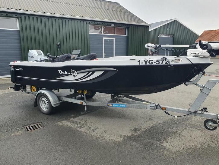 Orka 475 ti met 60 pk honda, Watersport en Boten, Vis- en Consoleboten, Zo goed als nieuw, 3 tot 6 meter, Benzine, Buitenboordmotor