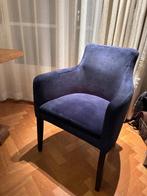 6 Rofra Eetkamerstoelen, Huis en Inrichting, Stoelen, Ophalen, Gebruikt, Blauw, Stof