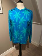 Fabienne Chapot - Luxe blouse - mt L - Blauw -Groen - Zgan, Blauw, Maat 42/44 (L), Ophalen of Verzenden, Zo goed als nieuw