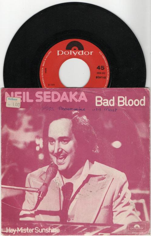 Neil Sedaka – Bad Blood, Cd's en Dvd's, Vinyl Singles, Single, 7 inch, Ophalen of Verzenden