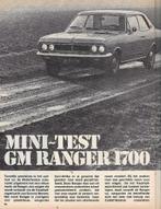 Mini-test GM RANGER 1700, Autovisie 1971., Ophalen of Verzenden, Zo goed als nieuw, Overige merken, Autovisie