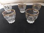 Vijf vintage likeurglazen, Verzamelen, Glas en Borrelglaasjes, Verzenden, Gebruikt, Overige typen
