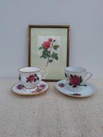 Engelse kop en schotel roos, Ophalen of Verzenden