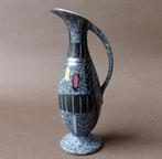 Scheurich Luzern sgraffito decor vintage vaas West-Germany, Gebruikt, Zwart, Aardewerk of Porselein, Ophalen of Verzenden